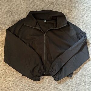 Barely Worn Light Scrunched Zip Up Jacket